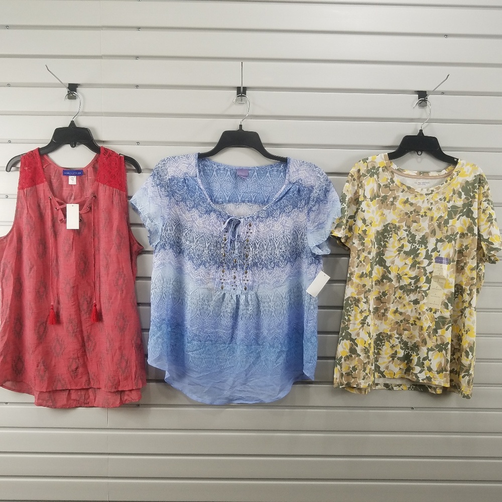 New 3 Pcs Women's Top Blouse Shirt Sweater Tank